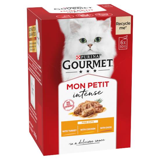 Gourmet Mon Petit Fine Cuts Cat Food Pouches Poultry (6 pack, 50 g)