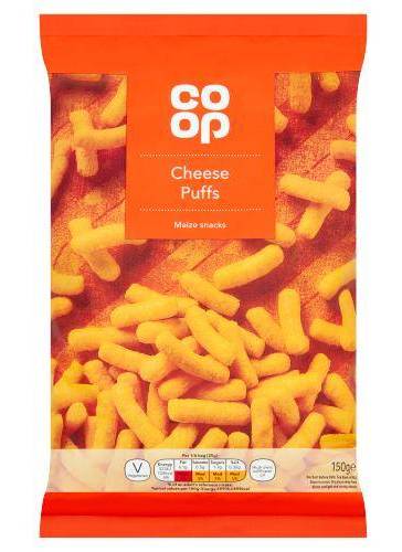 Co-op Cheese Puffs Maize Snacks 150g