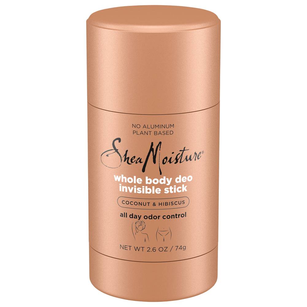 Shea Moisture Invisible Deo Stick Whole Body Coconut & Hibiscus Plant Based No Aluminum (2.6 oz)