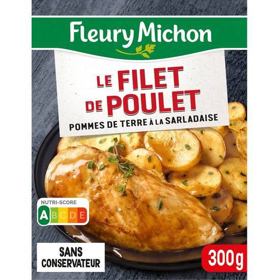 Fleury Michon - Plat cuisiné filet de poulet pommes de terre à la sarladaise (300g)