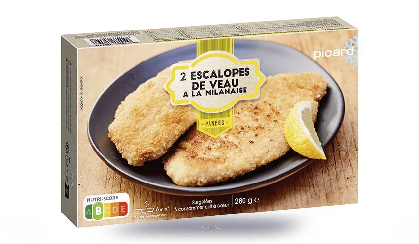 2 escalopes de veau à la milanaise