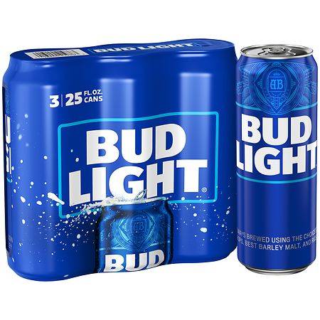 Bud Light Premium Light Lager Beer (3 pack, 25 fl oz)