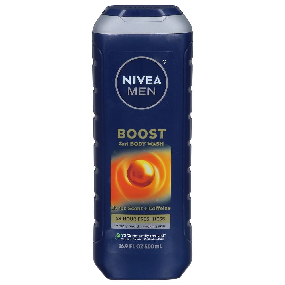 Nivea Men Boost 3 in 1 Citrus Scent + Caffeine Body Wash