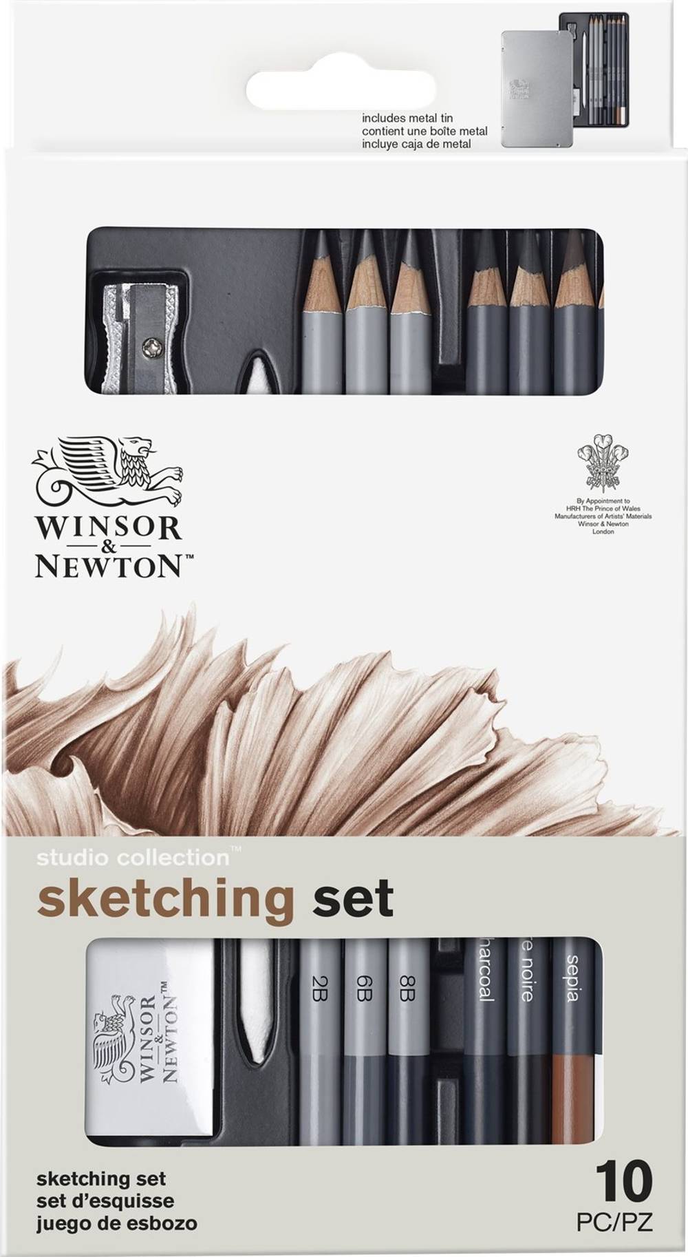 Winsor & Newton Studio Collection Sketching Pencil Tin Set, Skizzierstifte