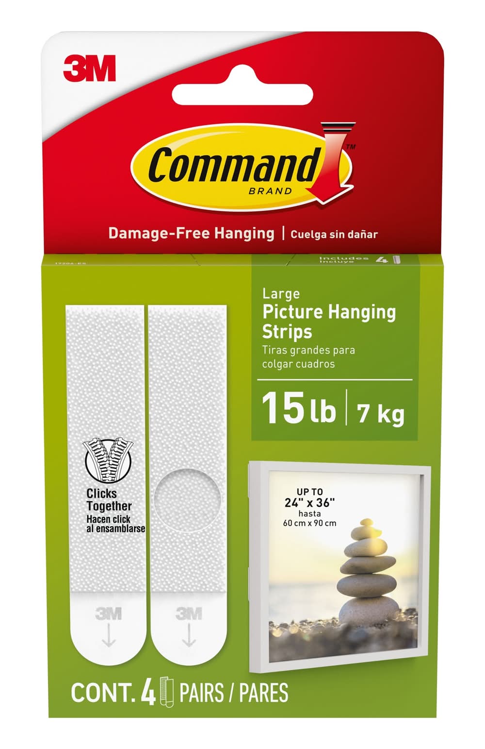 Command Foam 15-lb Capacity Damage-free picture hanger 4 - Pack