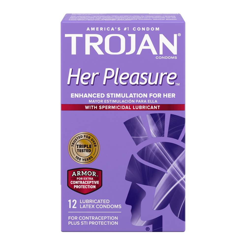 Trojan Sensations Spermicidal Lubricated Condoms (12 ct)