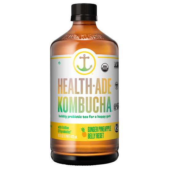 Health-Ade Bubbly Probiotic Tea For Happy Gut (16 fl oz) (ginger pineapple)
