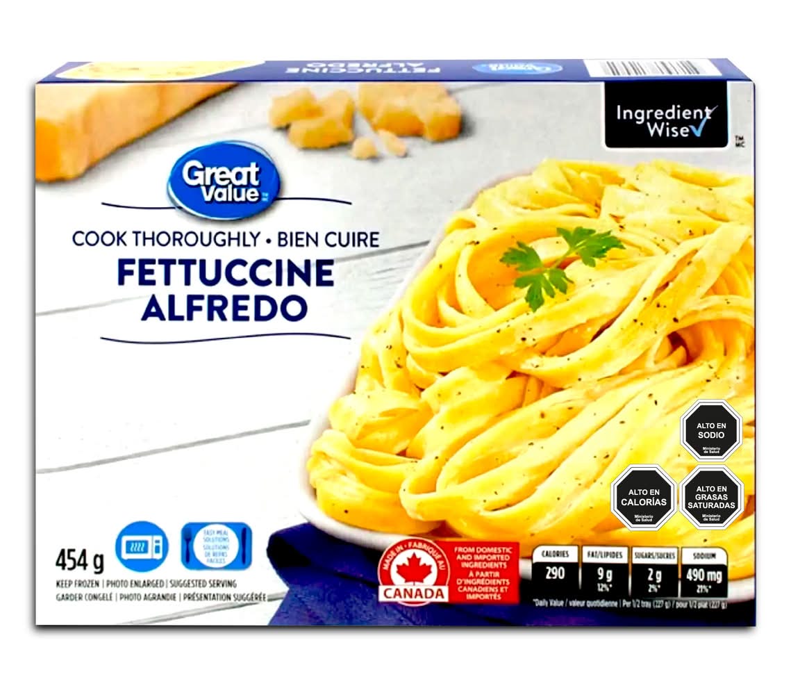 Great Value · Pasta fettuccine alfredo (454 g)