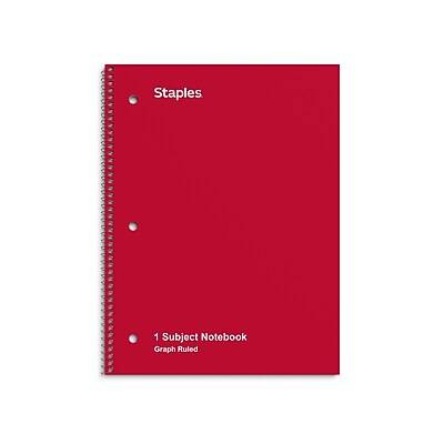 Staples Subject Spiral Notebooks (multicolor) (6 ct)