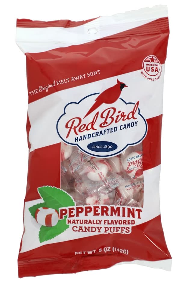 Red Bird Handcrafted Candy Puffs, Peppermint (5 oz)