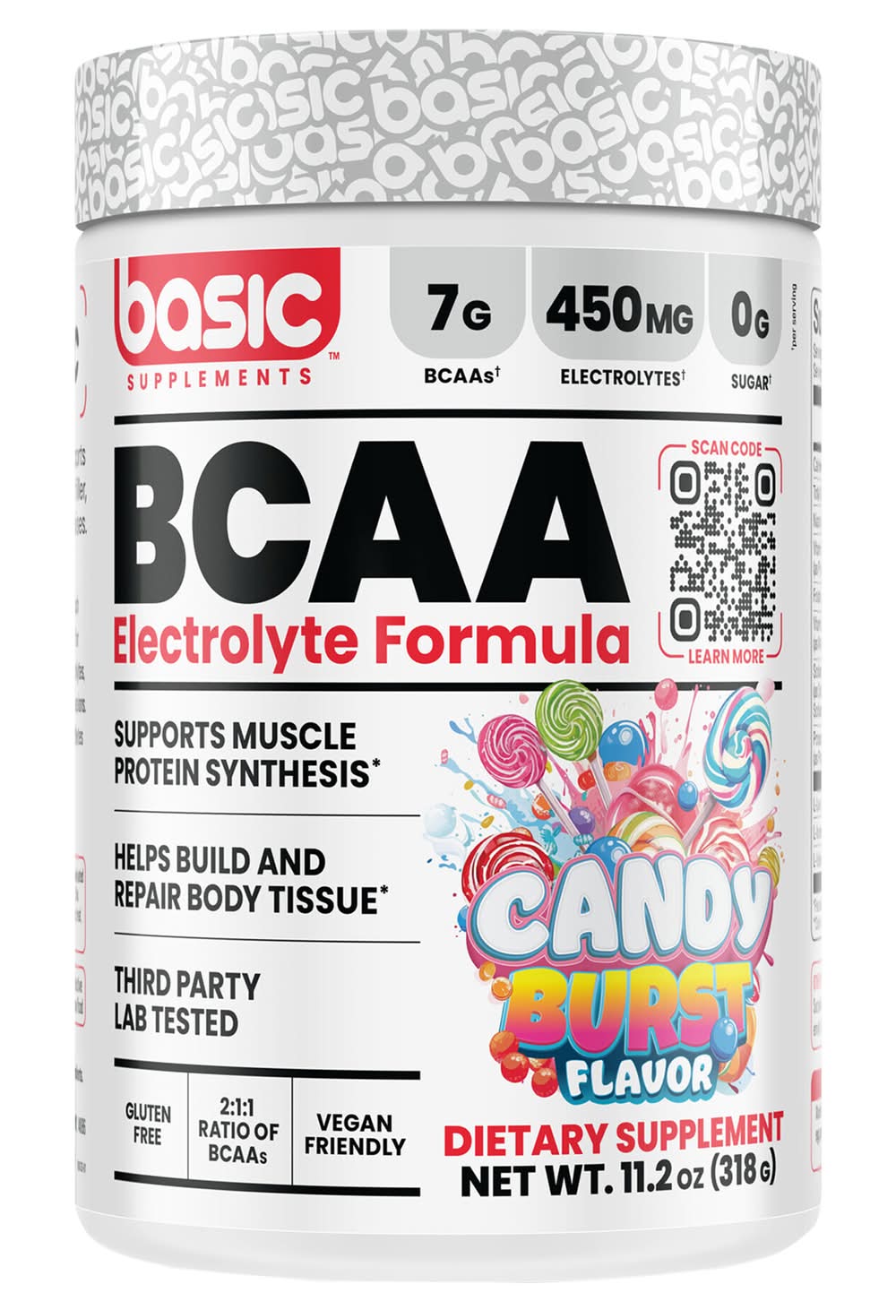 Basic Bcaa Electrolyte Formula, Candy Burst (11.2 oz)
