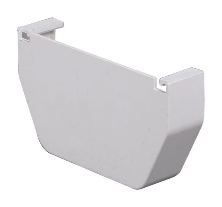 Amerimax 5.8 In. H X 4.5 In. W X 5 In. L White Vinyl U Gutter End Cap