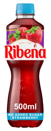 Ribena Strawberry Juice Drink No Added Sugar (500ml)