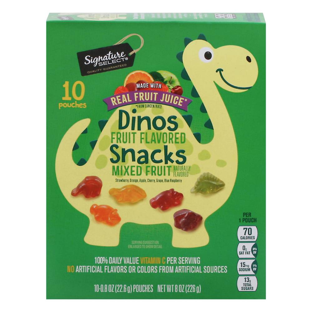 Signature Select Dinos Fruit Flavored Snacks Mixed Fruit (8 oz)