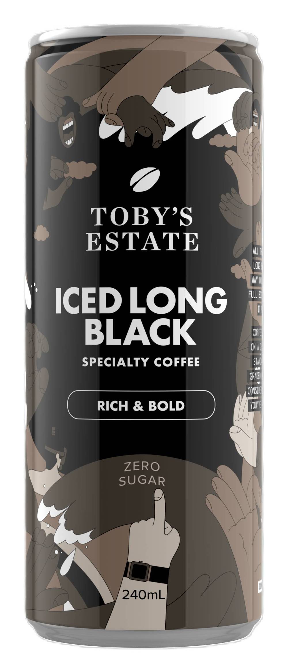 Toby's Estate Iced long Black Zero Sugar Coffee 240ml
