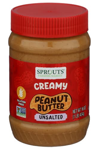 Sprouts Unsalted & Unsweetened Creamy Peanut Butter