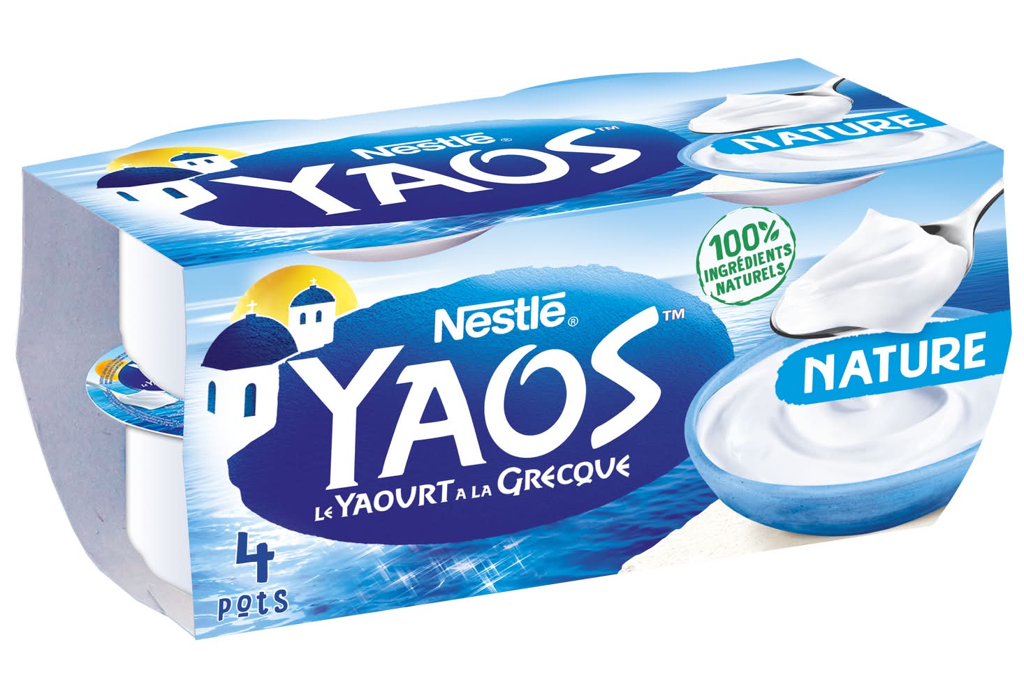 YAOS - Yaourt à la grecque nature (4 x 150g)