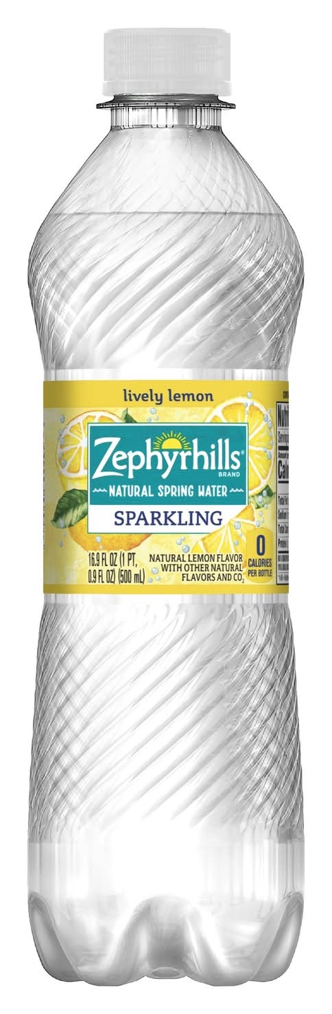 Nestle Waters Zephyrhills Lemon Sparkling Spring Water 16.9 Oz 1 Pk