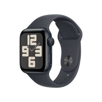 Apple Watch SE GPS (2024) 40mm Midnight Aluminum Case with Midnight Sport Band - S/M