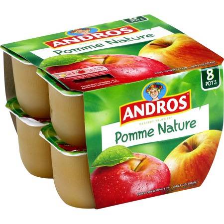 Compote pomme ANDROS - les 8 pots de 100 g