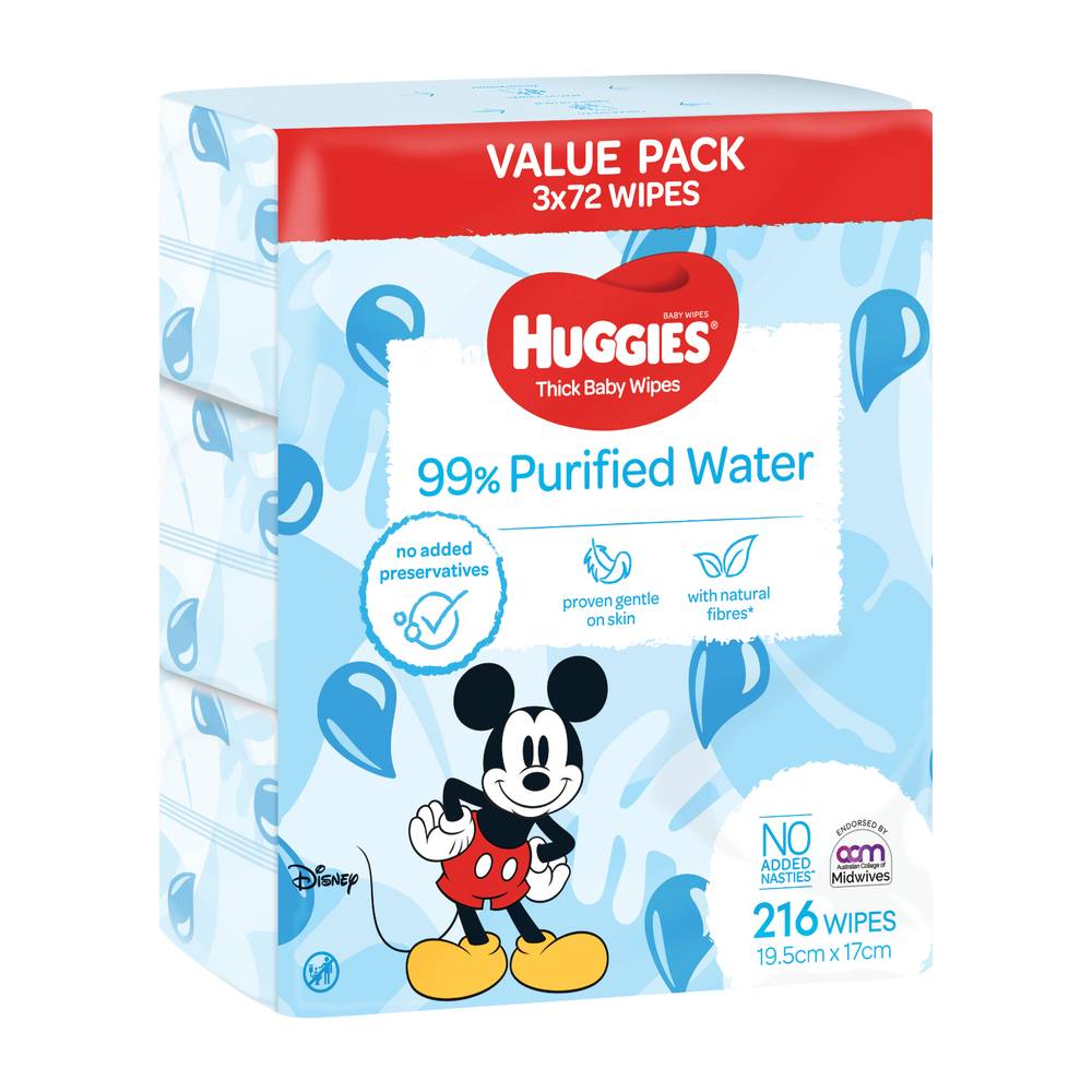 Huggies Thick Baby Wipes 99% Purified Water 1 pack