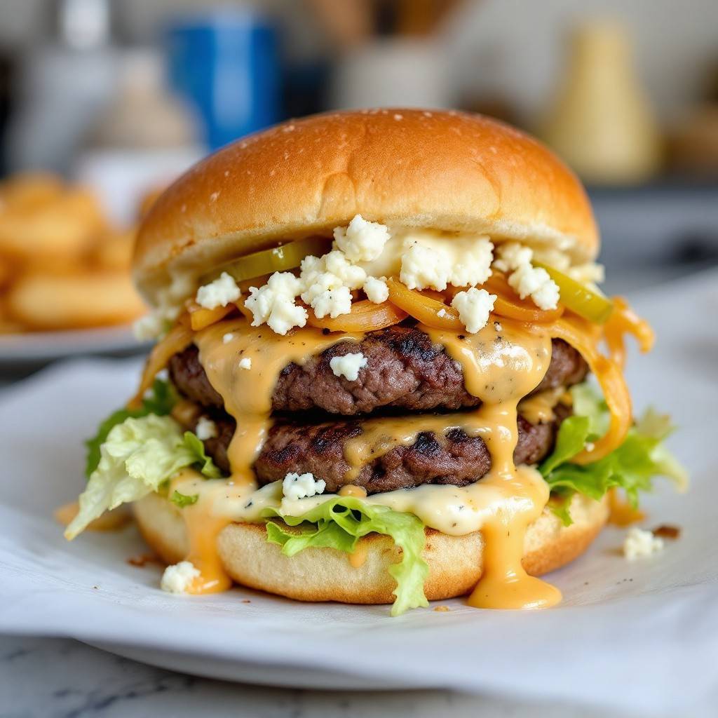 Blue cheeseburger 🍔