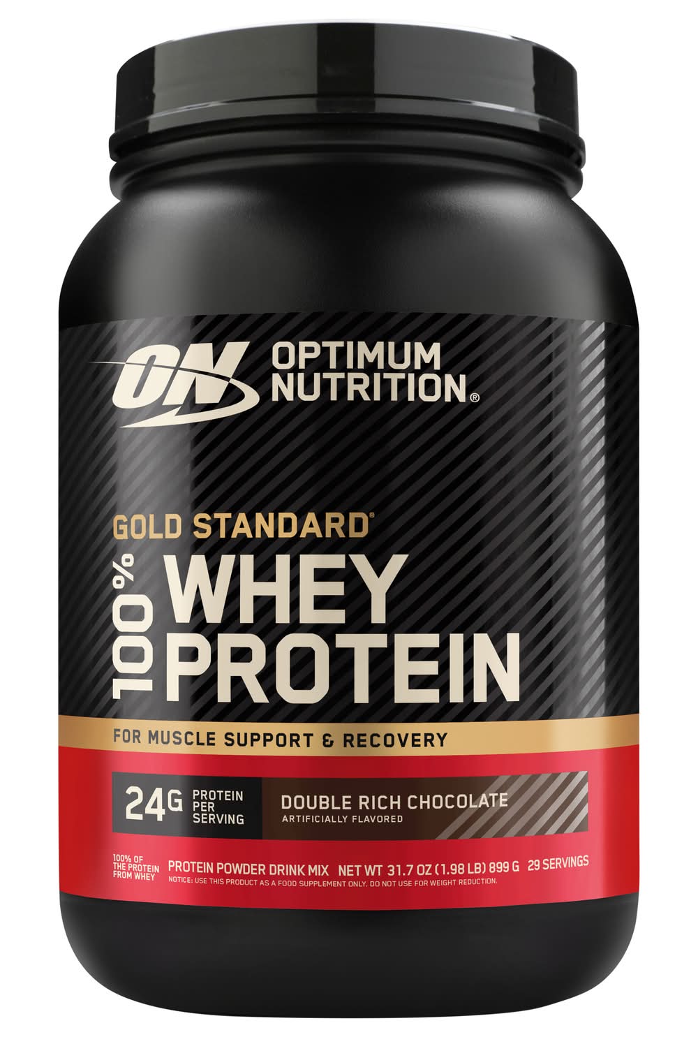 Optimum Nutrition Double Rich Chocolate Whey Protein Powder Drink Mix (2 lbs)