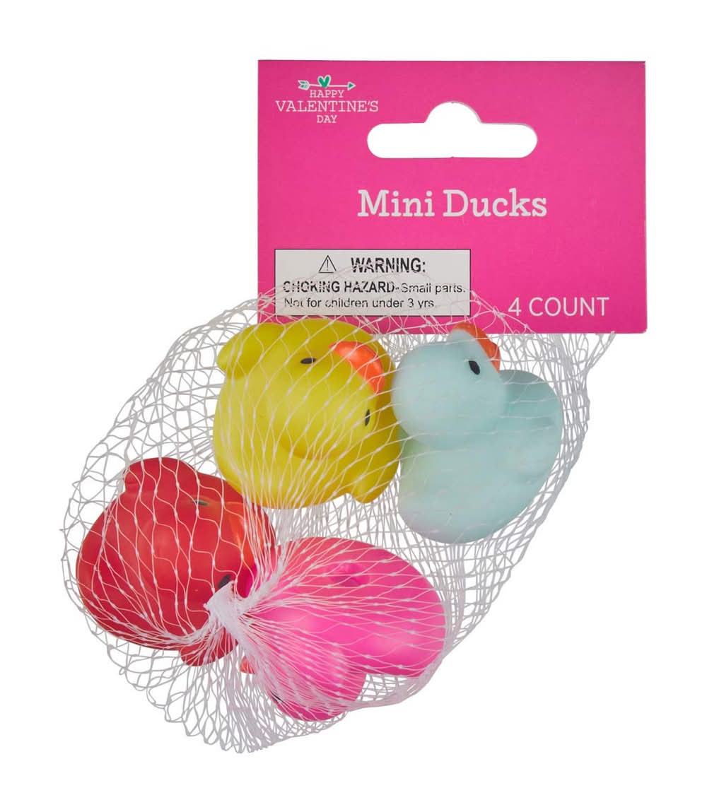Happy Valentine'S Day Mini Ducks 4 Ct