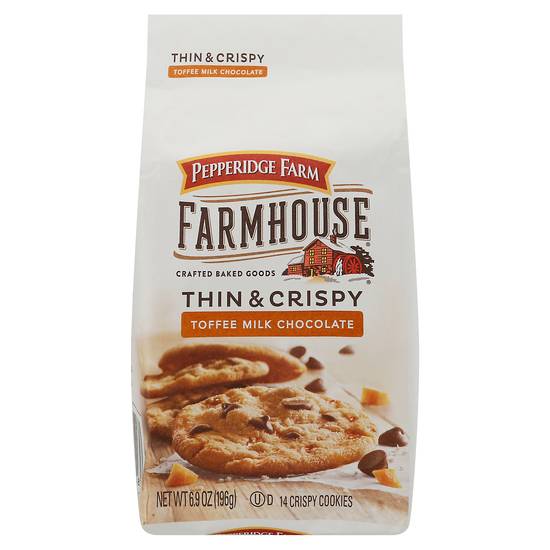 Pepperidge Farm Farmhouse Thin & Crispy Toffee Milk Chocolate Cookies