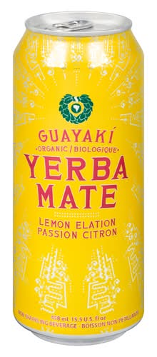 Guayaki Organic Yerba Mate Energy Drink, Lemon Elation (458 ml)