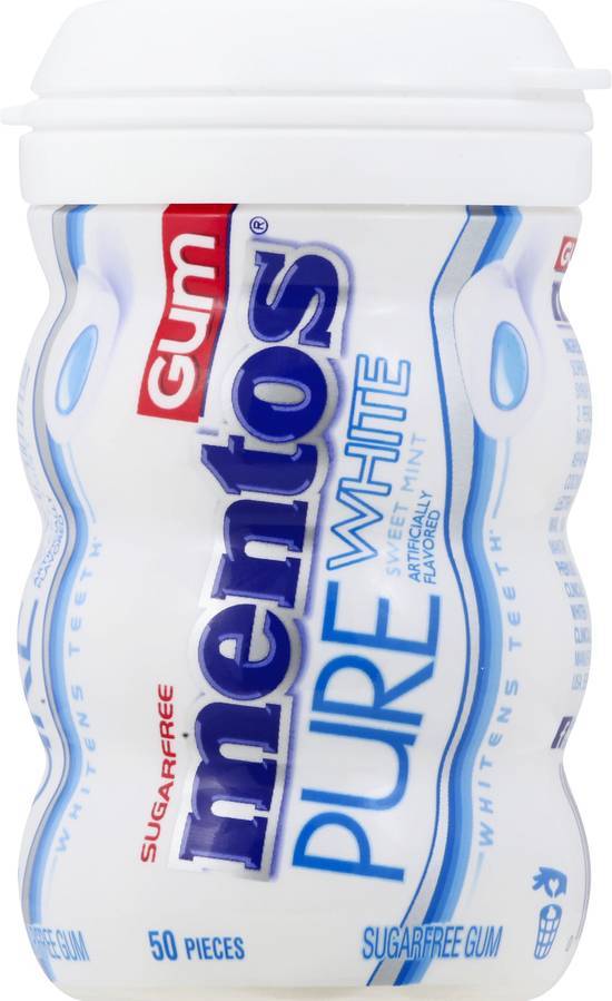 Mentos Sugar Free Pure White Gum (sweet mint)