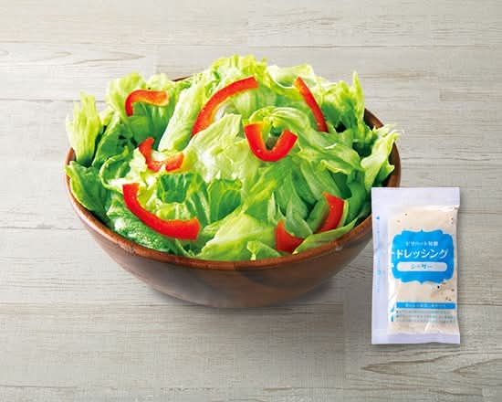 フレッシュ野菜の彩りサラダ (シーザードレッシング付き) Fresh Vegetables Colorful Salad