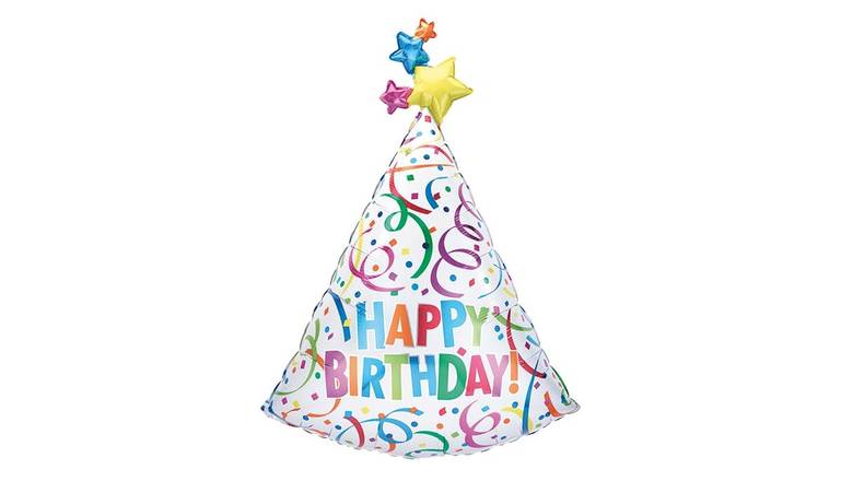 36" Birthday Bash Party Hat Shape Balloon