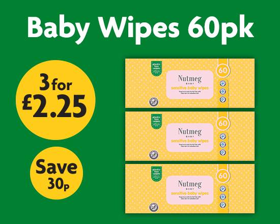 3 for £2.25 Baby Wipes