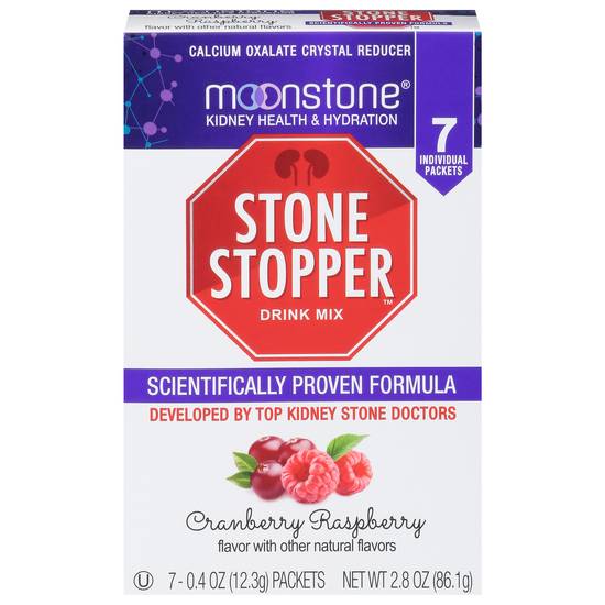 Moonstone Cranberry Raspberry Stone Stopper