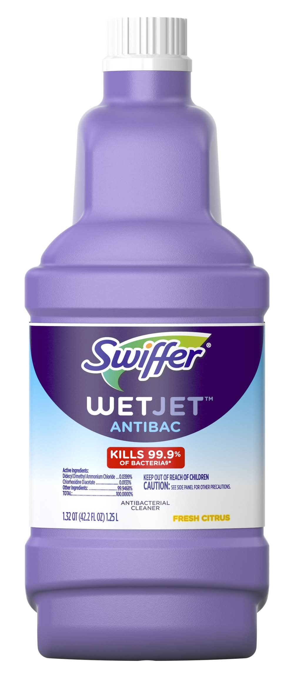 Swiffer Wetjet Antibac Fresh Citrus Antibacterial Cleaner, Fresh Citrus (1.32 qt)