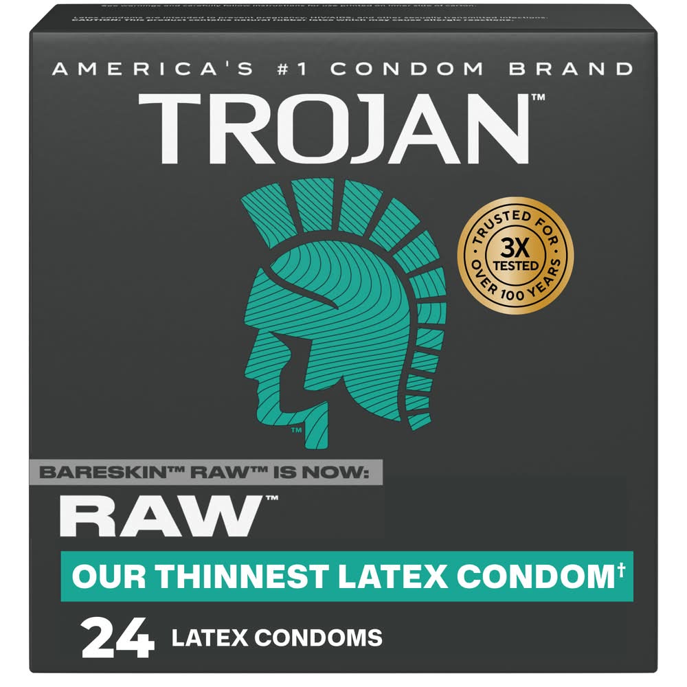 Trojan Bareskin Raw Latex Condom (24 ct)