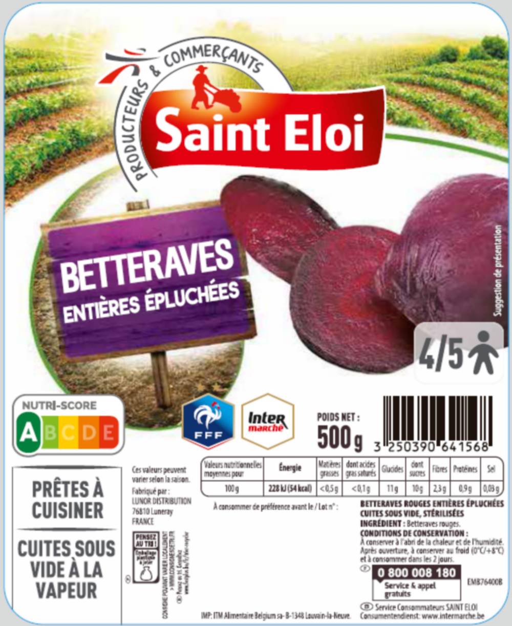 St Eloi - Betteraves entières épluchées