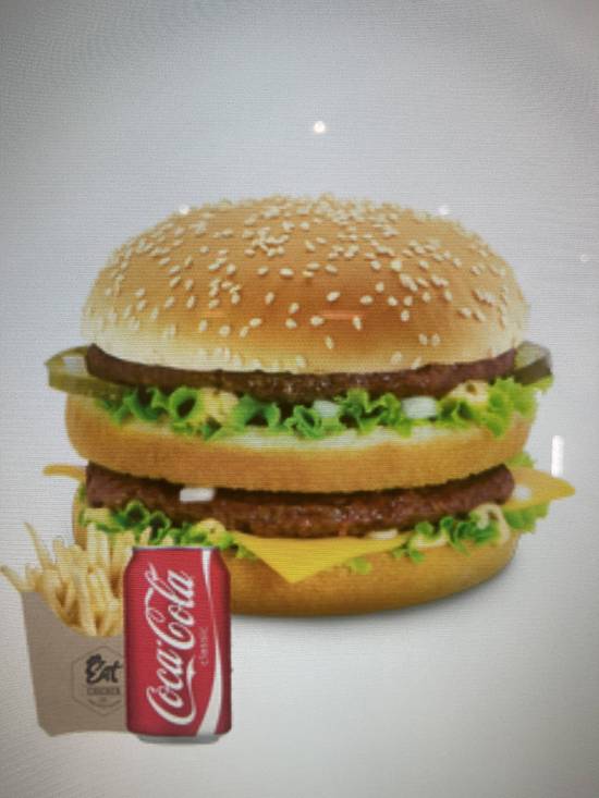 Menu double cut burger