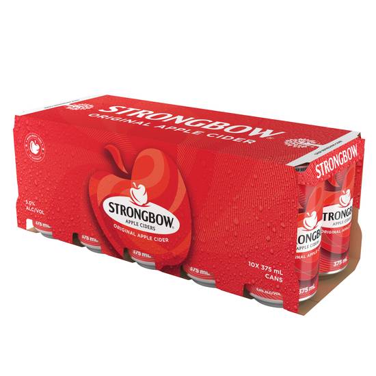 Strongbow Original Cider Can 375mL  X 10 Pack