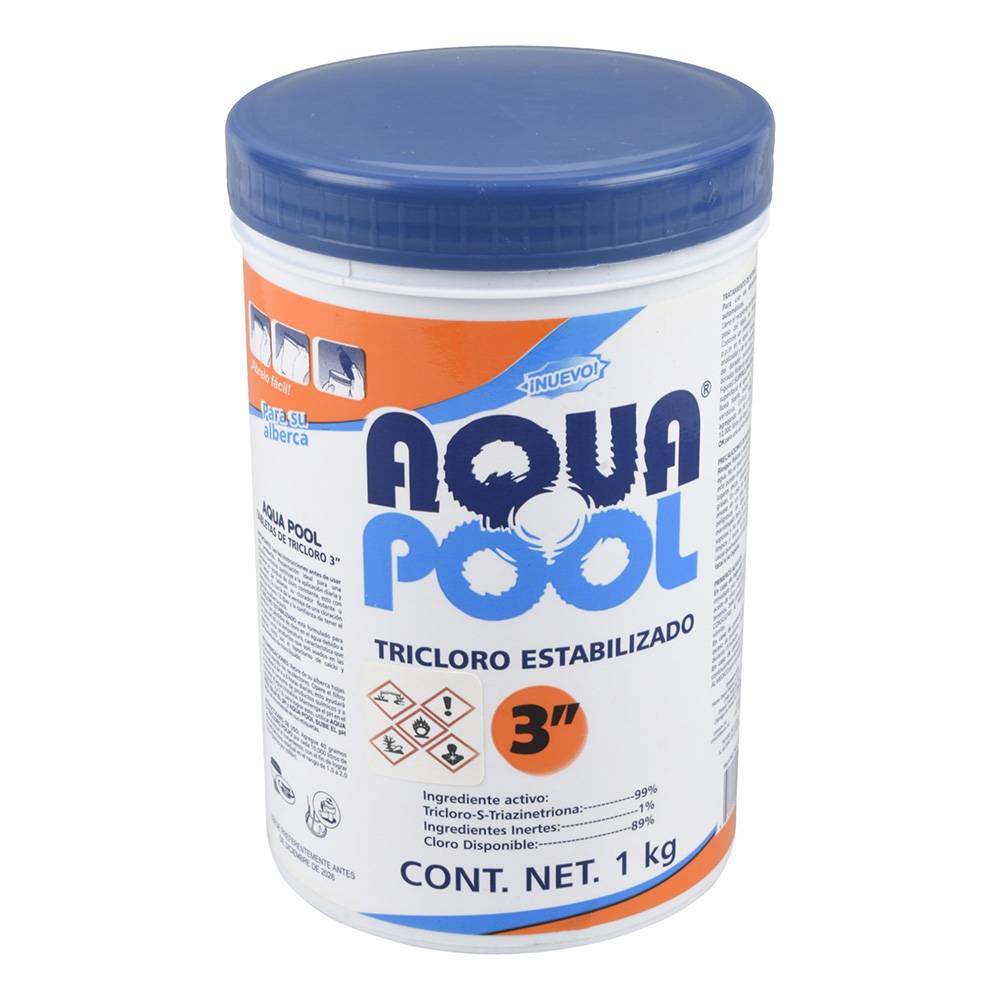 Aqua pool tricoloro estabilizado (bote 1 kg)