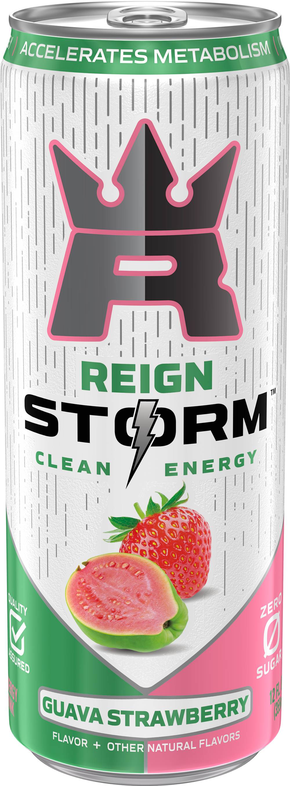 Reign Storm Clean Energy Drink, Guava-Strawberry (12 fl oz)