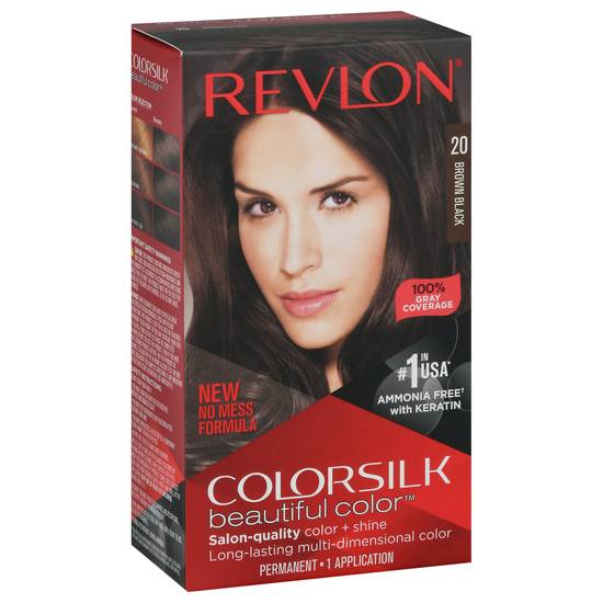 Revlon Colorsilk Beautiful Color Brown Black 20 Permanent Hair Color