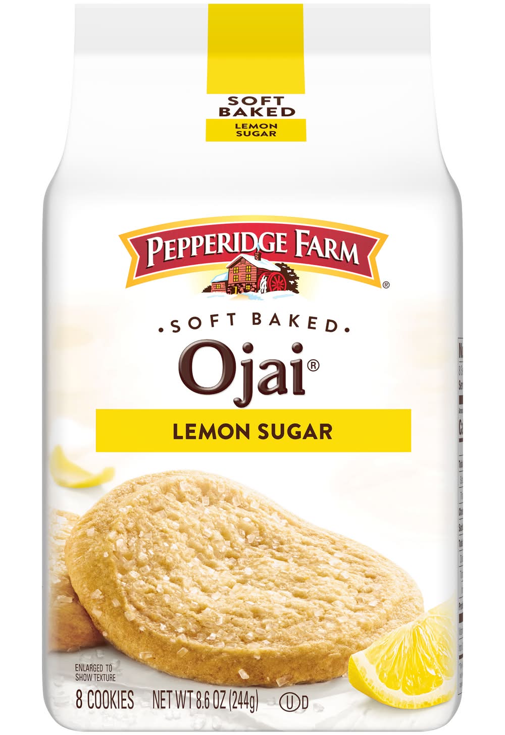 Pepperidge Farm Soft Baked Ojai Cookies Bag, Lemon Sugar (8.6 oz, 8 ct)