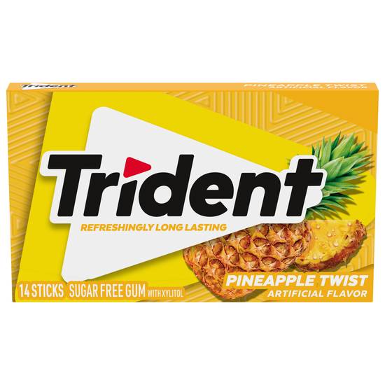 Trident Pineapple Twist Sugar Free Gum With Xylitol (14 ct)