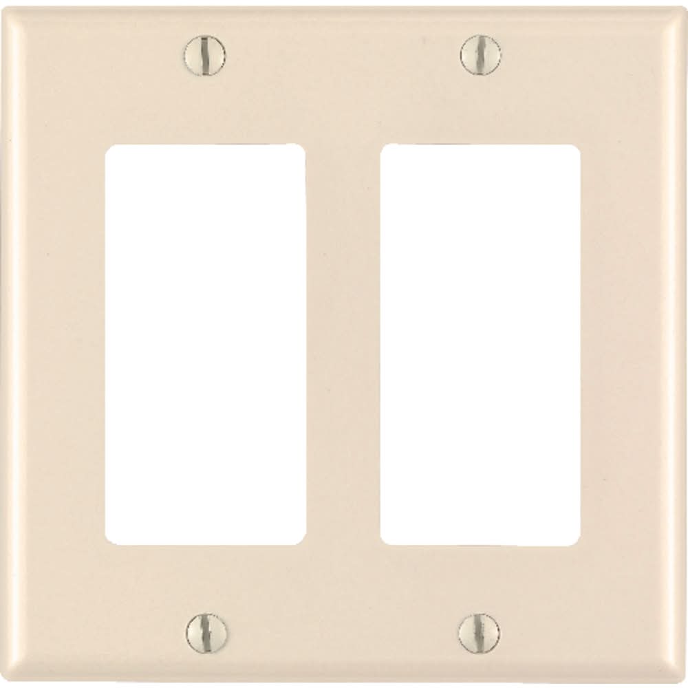Leviton Decora Light Almond 2 Gang Thermoset Plastic Decorator Wall Plate 1 Pk