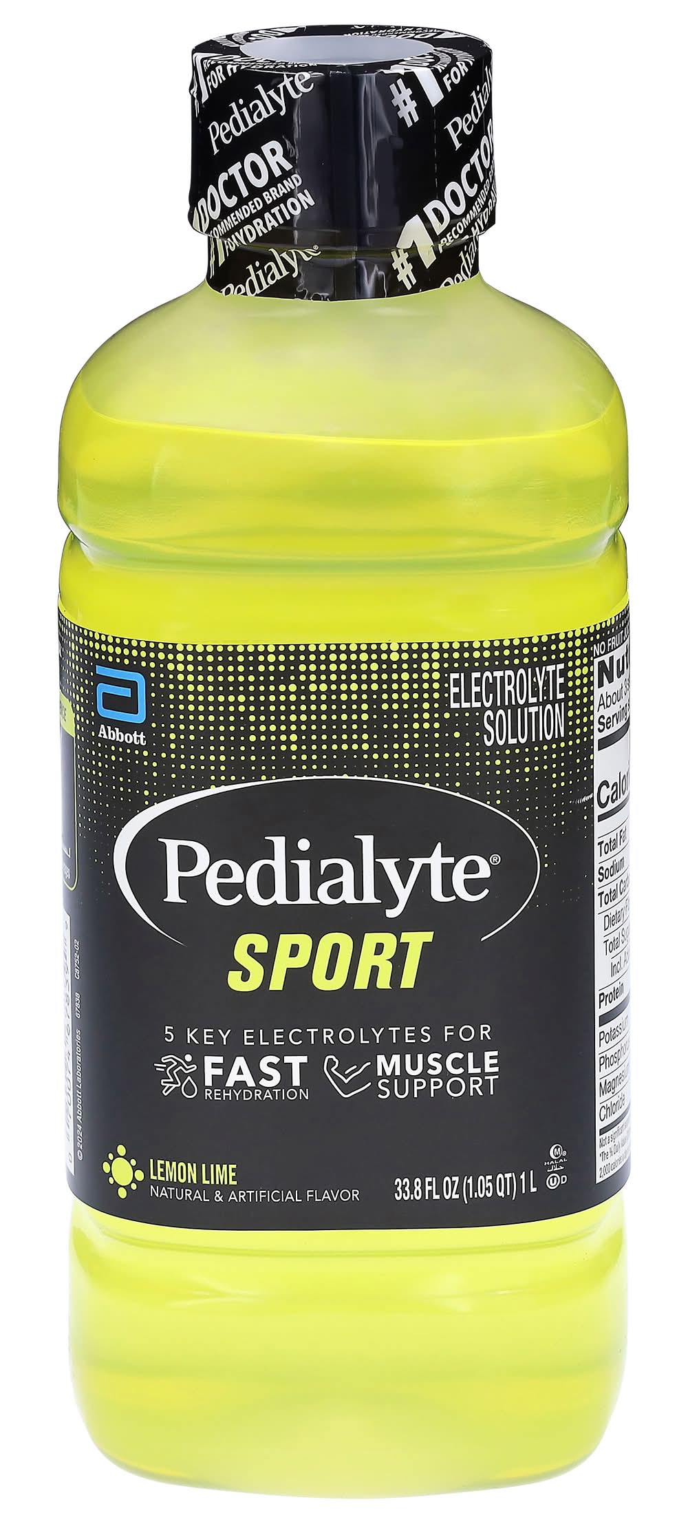 Pedialyte Sport Electrolyte Solution, Lemon Lime (33.8 fl oz)
