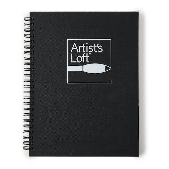 Black Hard Cover Drawing Pad By Artist'S Loft, 5.5" X 8.5"