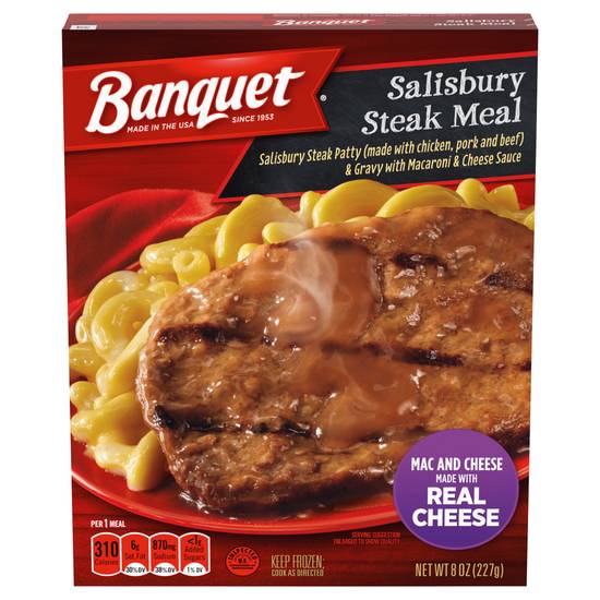 Banquet Salisbury Steak Meal With Mac & Cheese Sauce (8 oz)
