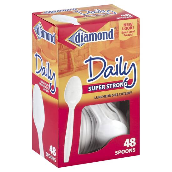 Diamond Daily Super Strong Luncheon Size Spoons (48 ct)